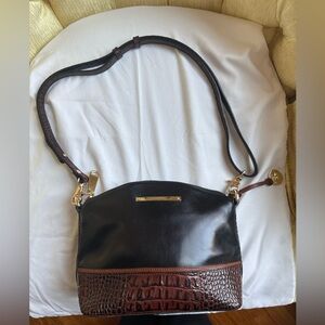 Brahmin Black and Brown Crossbody Bag
